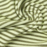 Cream Horizontal-Stripe Velvet, Polyester
