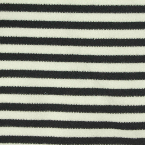 Black Horizontal-Stripe Velvet, Polyester, 260 gsm