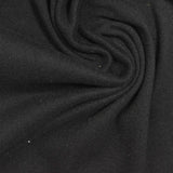Polyester Stretch Rib Knit Fabric, 220 gsm, 185 cm — Black