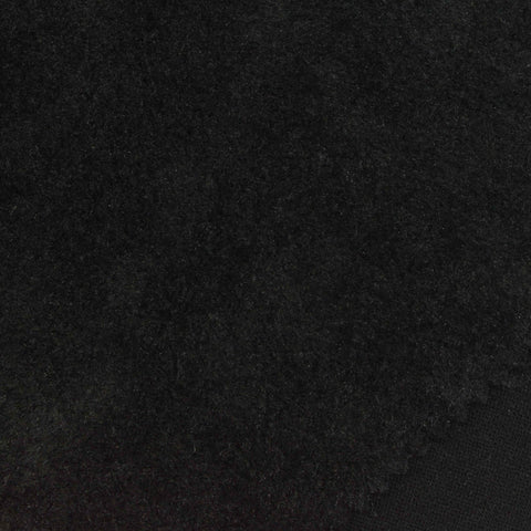 Polyester Cotton Stretch Velvet Fabric, 380 gsm, 170 cm — Black