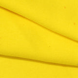 Brushed Polyester Cotton Stretch Knit Fabric, 380 gsm, 170 cm — Yellow