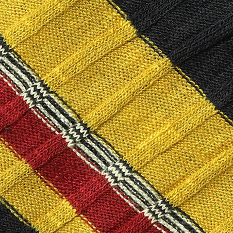 Black Stripes Rib Knit, Poly-Viscose, 260 gsm