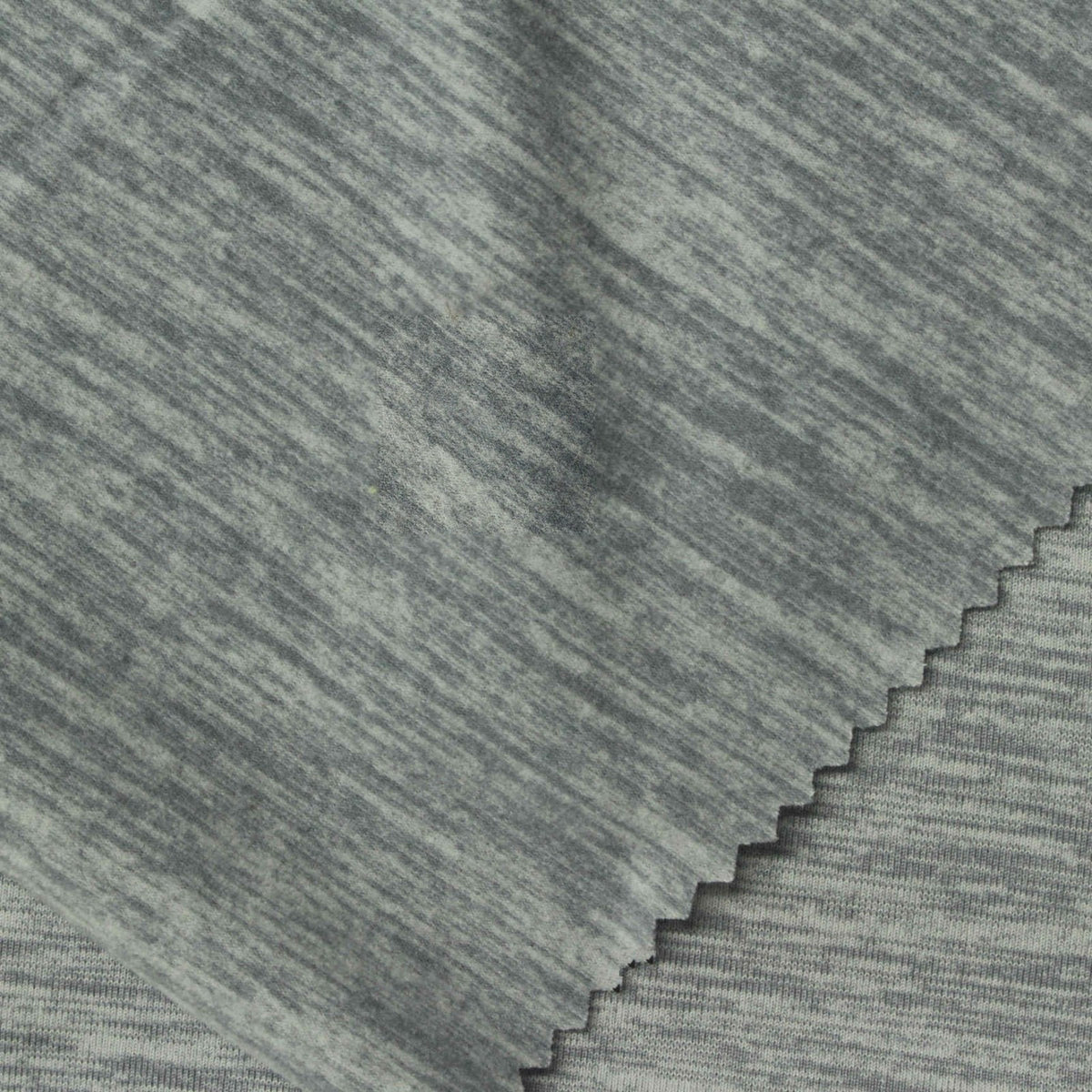 Heathered Grey Marl Jersey Knit, Polyester, 220 gsm, 160 cm