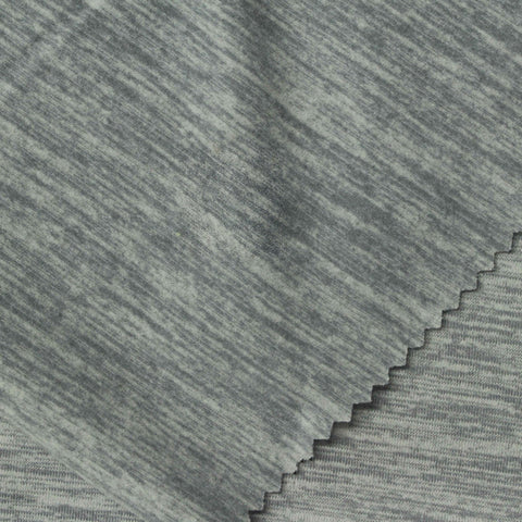 Heathered Grey Marl Jersey Knit, Polyester, 220 gsm, 160 cm