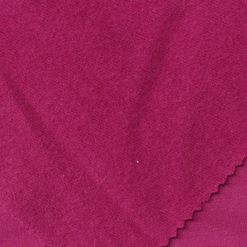 Polyester Viscose Stretch French Terry Fabric, 200 gsm, 160 cm — Pink