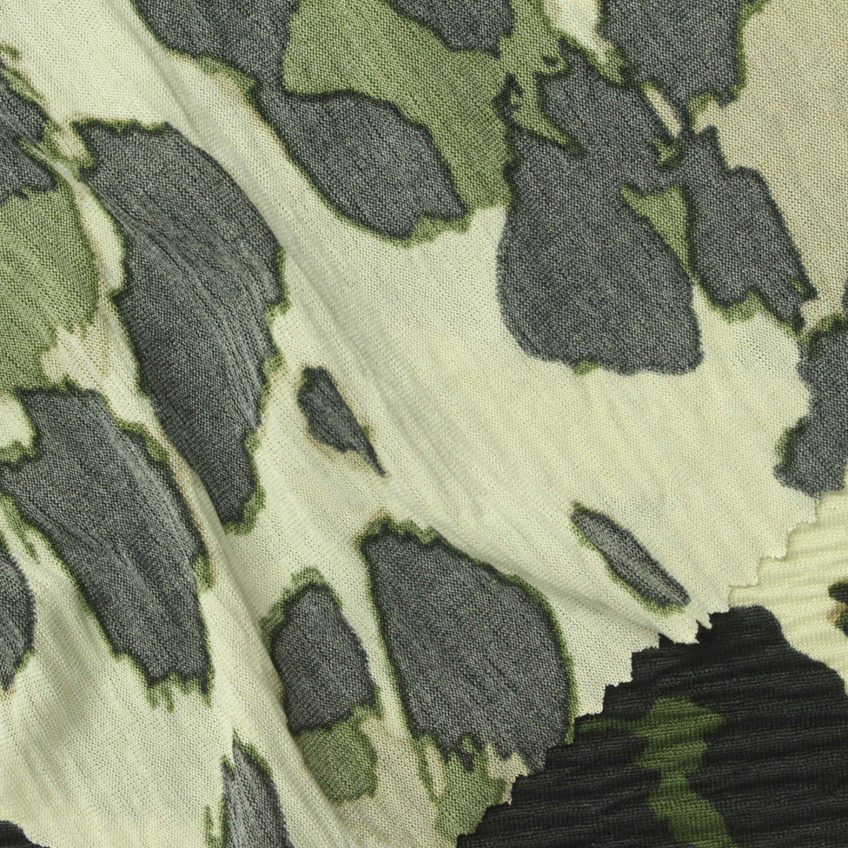 Cream Camo Crepe, Polyester