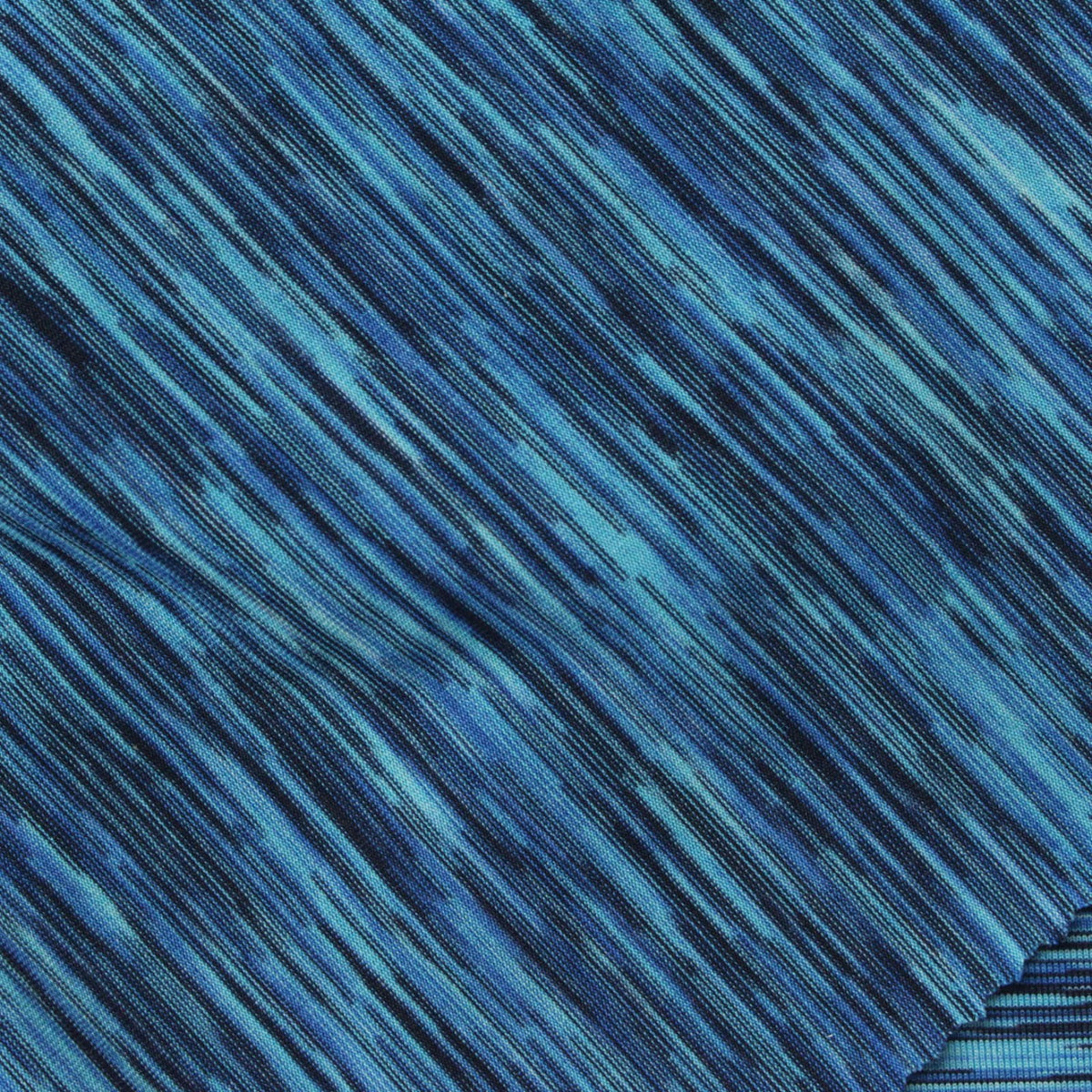Blue Diagonal-Stripe Jersey Knit, Polyester