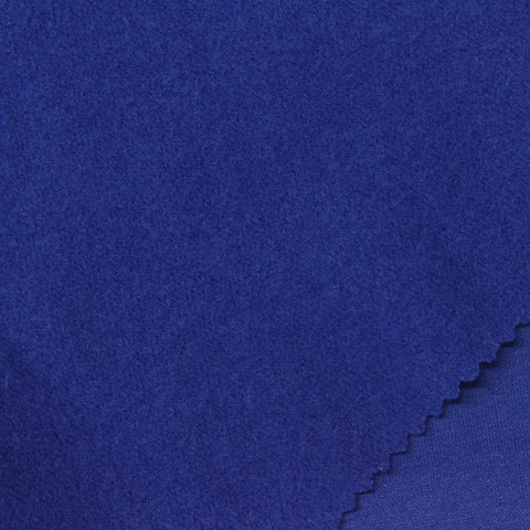 Polyester Viscose Stretch French Terry Fabric, 200 gsm, 160 cm — Blue