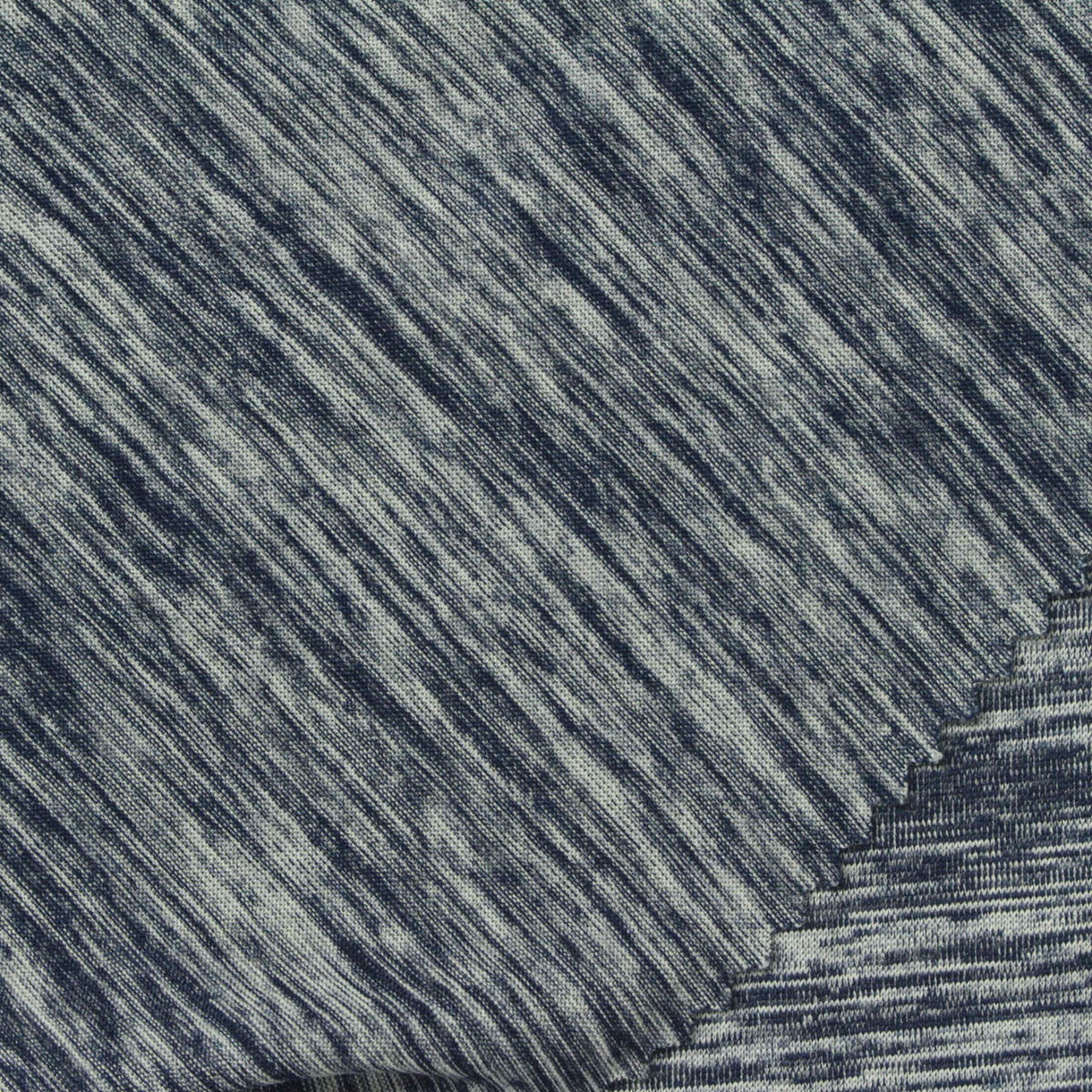 Dark Blue Marl Knit, Polyester, 160 gsm