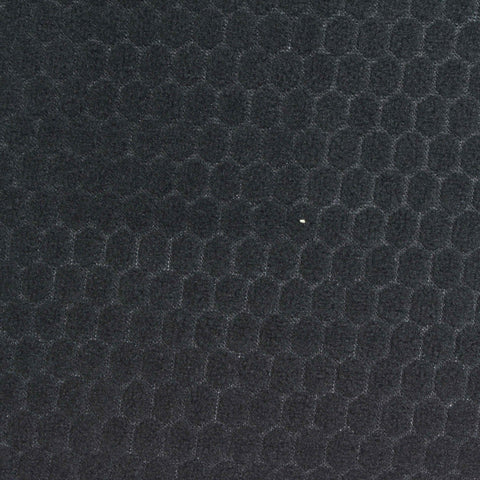 Jacquard 100% Polyester Fleece Fabric, 160 gsm, 150 cm — Black