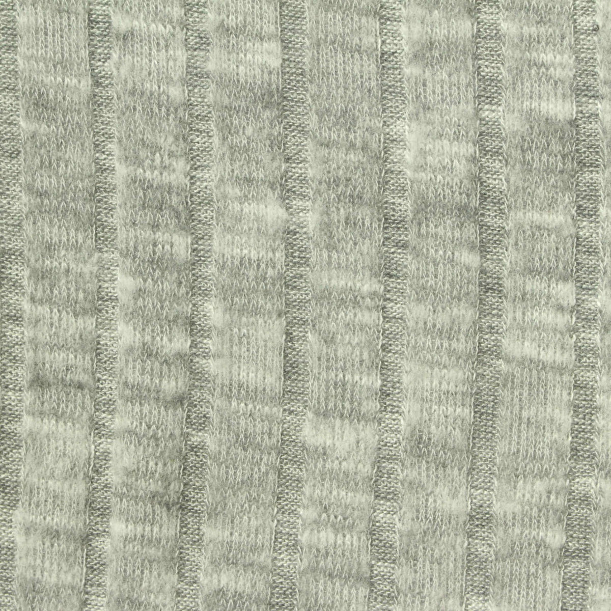 Brushed 100% Polyester Rib Knit Fabric, 195 gsm, 160 cm — Grey