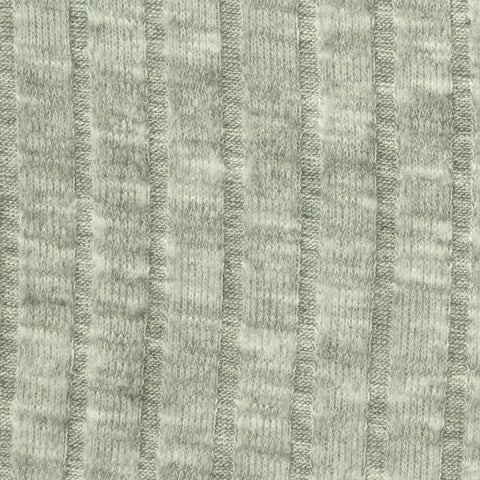 Brushed 100% Polyester Rib Knit Fabric, 195 gsm, 160 cm — Grey