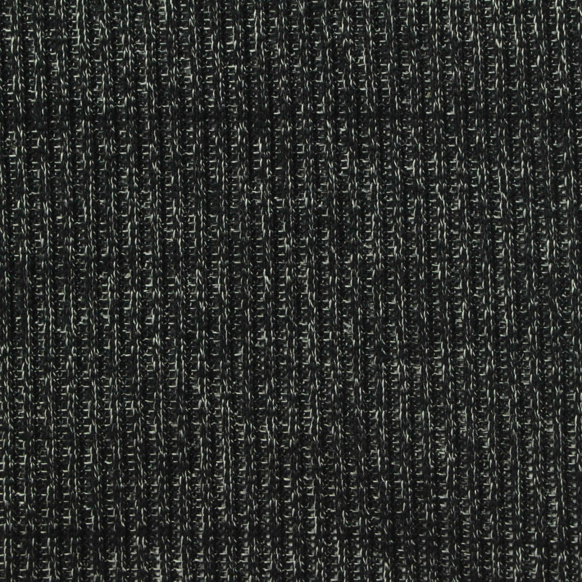 Dark Grey Marl Rib Knit, Cotton-Poly, 200 gsm