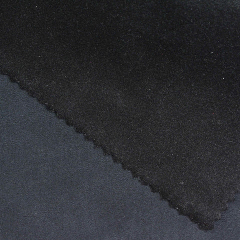 100% Polyester Knit Fabric, 350 gsm, 150 cm — Black