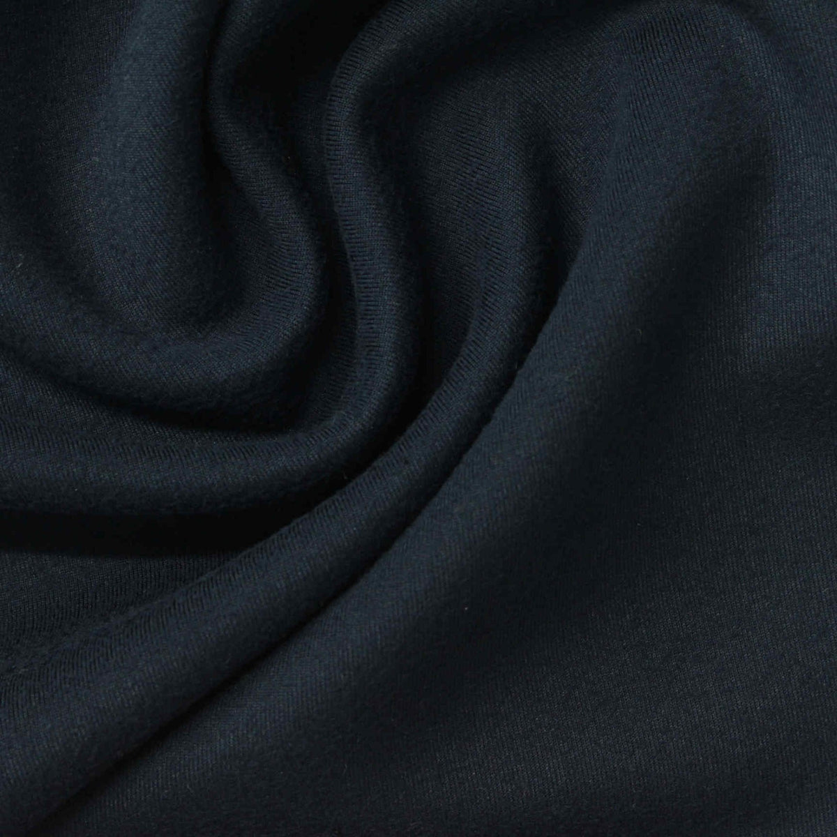 Brushed Polyester Stretch Scuba Knit Fabric, 360 gsm, 160 cm — Navy
