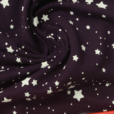 White Stars French Terry, Cotton