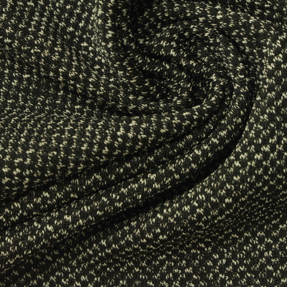 Black Marl Knit, Poly-Cotton, 280 gsm