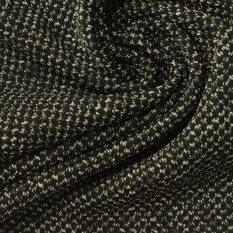 Black Marl Knit, Poly-Cotton, 280 gsm