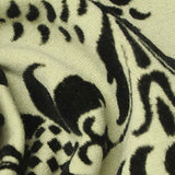 Black Scroll Jacquard, Poly-Viscose — texture