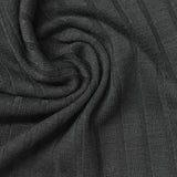 Modal Polyester Stretch Rib Knit Fabric, 200 gsm, 160 cm — Grey