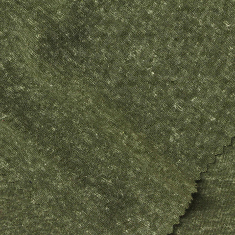 Green Marl Jersey Knit, Poly-Linen