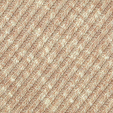 Brown Marled-Stripe Rib Knit, Viscose-Poly