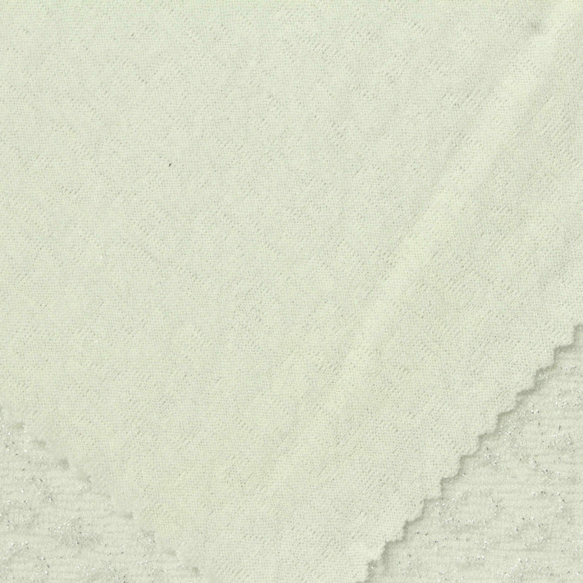 Nylon Metallic Stretch Knit Fabric, 210 gsm, 155 cm — White