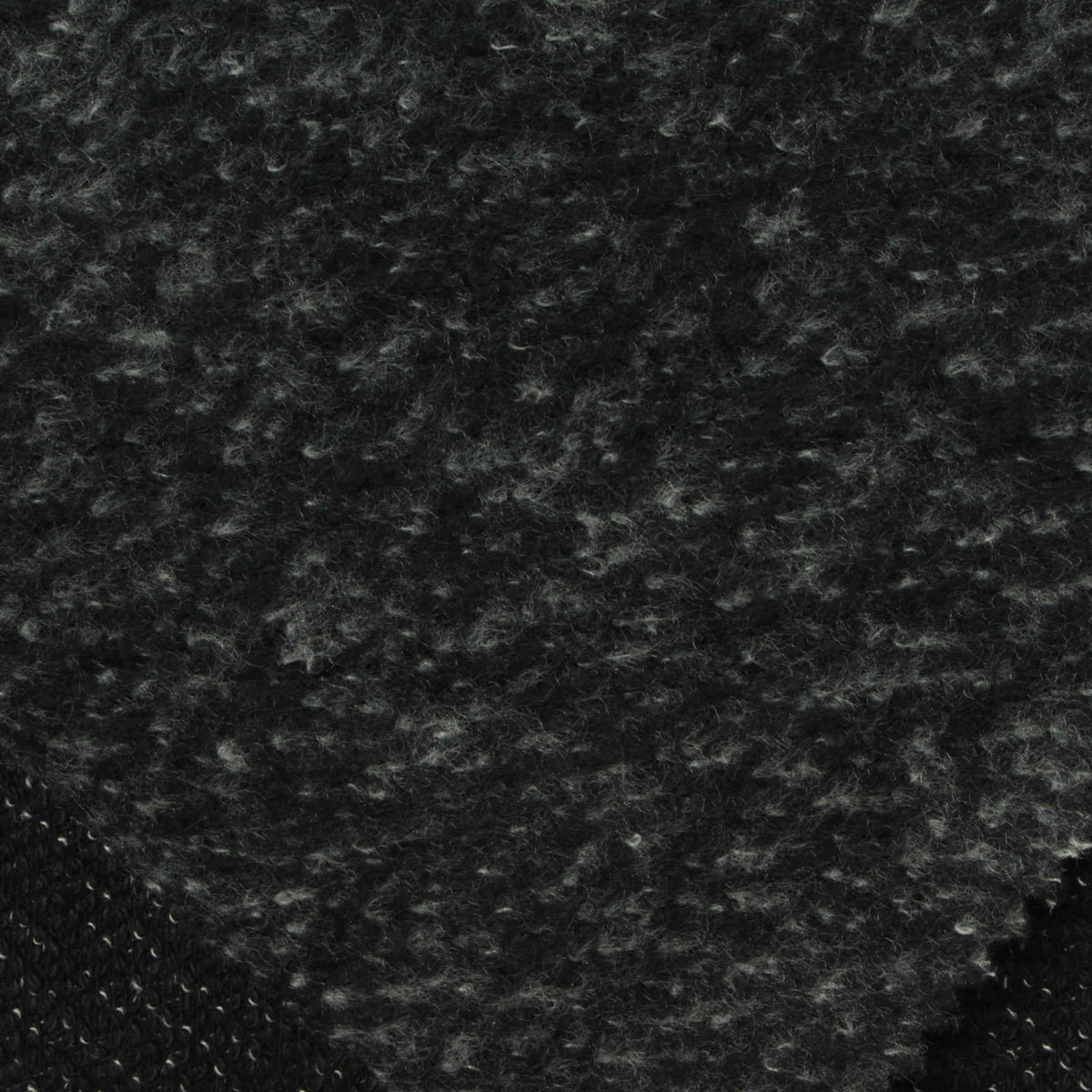 Dark Grey Marl Chunky Knit, Polyester, 300 gsm, 155 cm