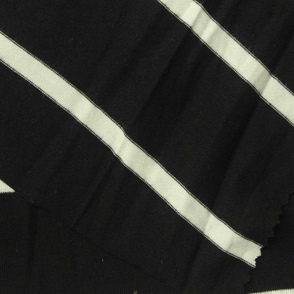 Black Stripes Jersey Knit, Viscose, 180 gsm