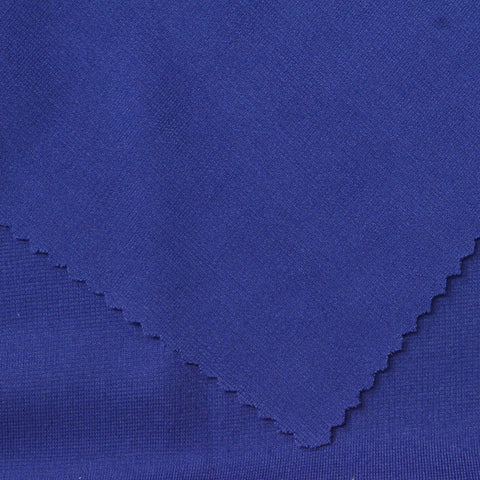 Polyester Viscose Stretch Ponte Knit Fabric, 320 gsm, 160 cm — Blue