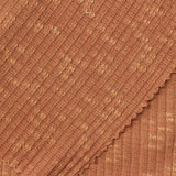 Terracotta Tone-on-Tone Rib Knit, Poly-Viscose