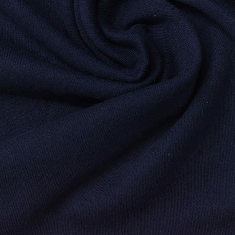 100% Cotton Interlock Knit Fabric, 220 gsm, 160 cm — Navy