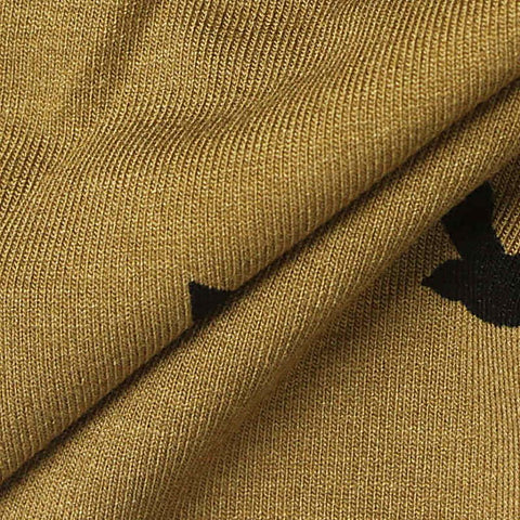 Black Bird Jersey Knit, Viscose