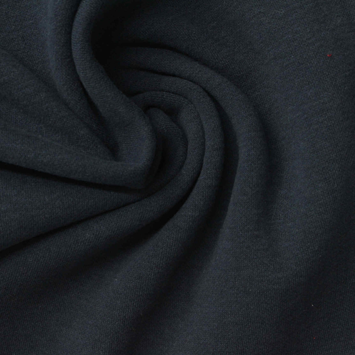 Brushed Cotton Polyester Stretch Interlock Knit Fabric, 215 gsm, 160 cm — Navy