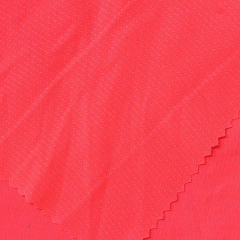 Polyester Stretch Birdseye Knit Fabric, 110 gsm, 160 cm — Red