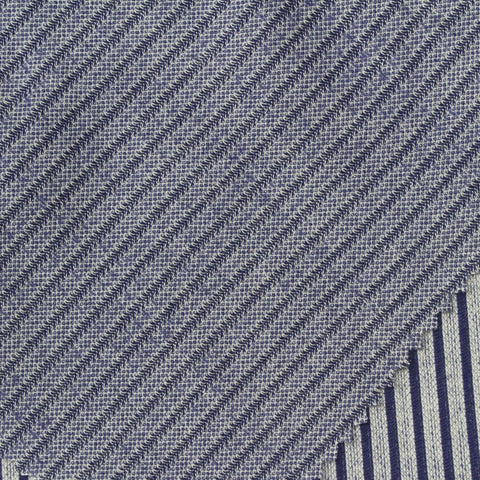 Blue Stripe Jersey Knit, Viscose-Poly