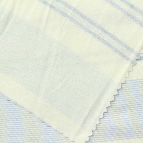 Light Blue Stripes Jersey Knit, Viscose, 175 gsm
