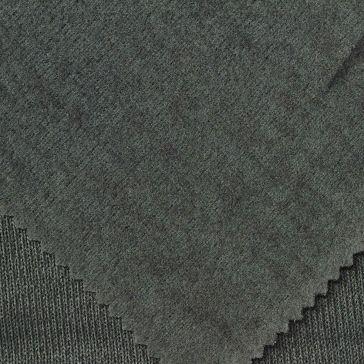 Dark Grey Marl Chunky Knit, Poly-Cotton, 215 gsm