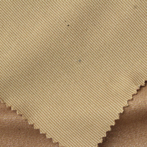 Polyester Metallic Stretch Ponte Knit Fabric, 230 gsm, 167 cm — Beige