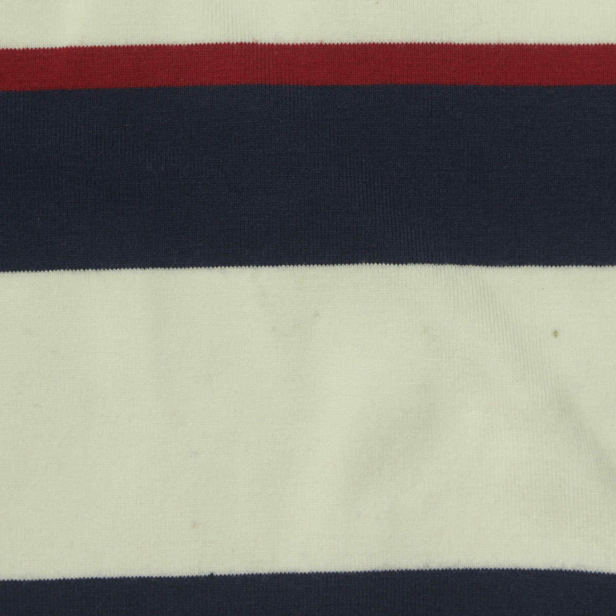 Red Horizontal-Stripe Jersey Knit, Cotton, 196 gsm