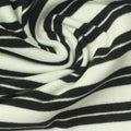 Black Horizontal-Stripe Velvet, Polyester, 270 gsm