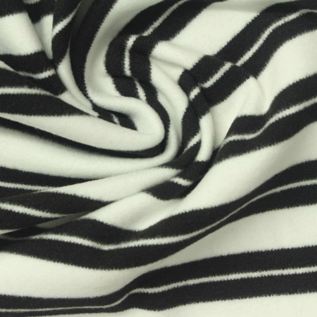 Black Horizontal-Stripe Velvet, Polyester, 270 gsm