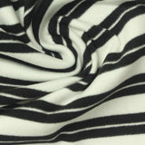 Black Horizontal-Stripe Velvet, Polyester