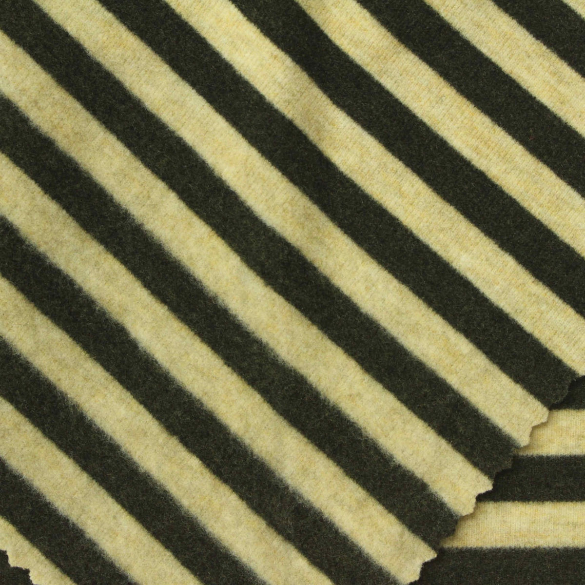 Dark Green Stripes Knit, Polyester
