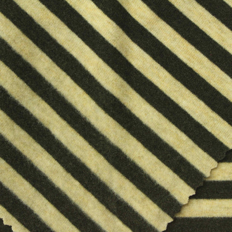 Dark Green Stripes Knit, Polyester