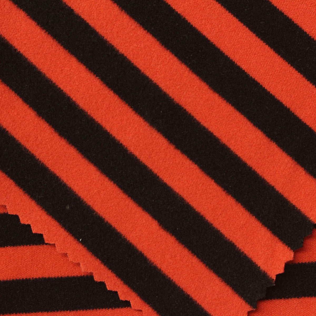 Orange Stripes Velvet, Polyester