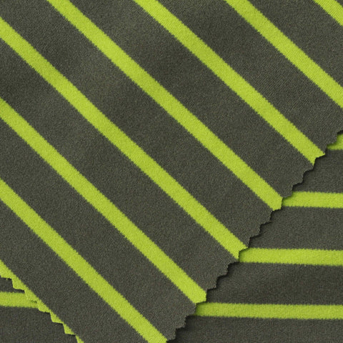 Lime Diagonal-Stripe Velvet, Polyester