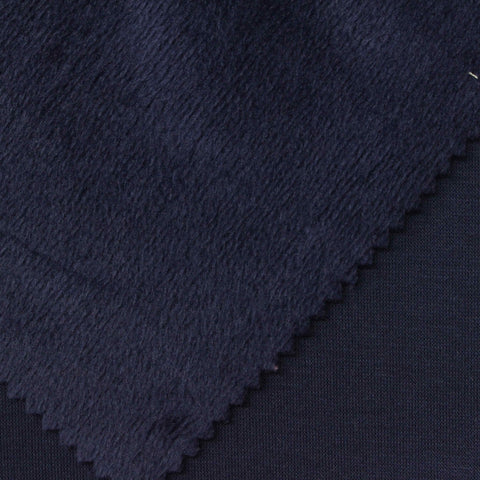 Polyester Stretch Velvet Fabric, 300 gsm, 165 cm — Navy