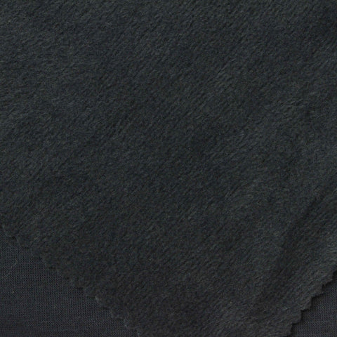 Polyester Cotton Stretch Velvet Fabric, 280 gsm, 165 cm — Black, ref EF-259672