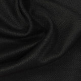 Polyester Viscose Blend Stretch Rib Knit Fabric, 278 gsm, 160 cm — Black